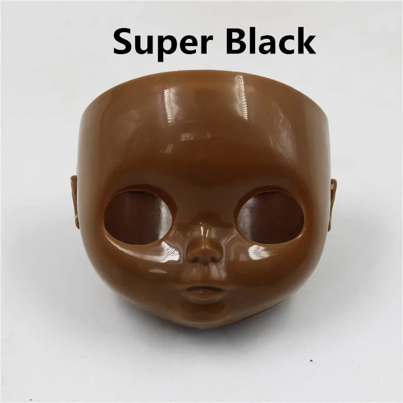 Super Black Blyth кукла лицевая пластина, включая заднюю пластину и винты, макияж изменение практики, белый натуральный черный Прозрачная Кожа Детская кукла - Цвет: Super Black