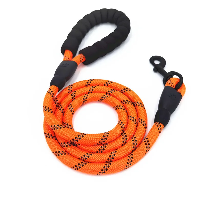 

1.5M New Luminous Dog Leash Laisse Chien Pet Elastic No Pain Hand Nylon Training Dog Leash Metal D-ring Pet Supplies Accessorie