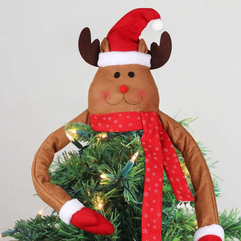 Reindeer OurWarm DIY Войлок Рождественская елка Снеговик с орнаментом поддельная Рождественская елка детские игрушки Рождественская вечеринка украшения год - Цвет: Reindeer