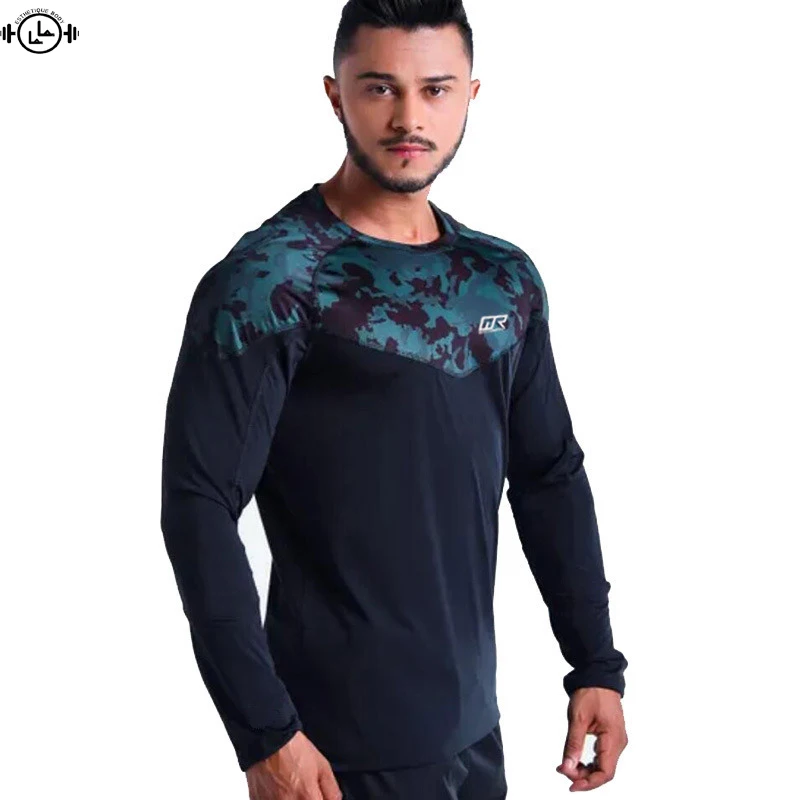 Гимнастическая майка новая быстросохнущая компрессионная Мужская футболка для