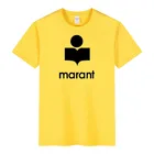 Футболка Marant мужская с круглым вырезом, повседневная тенниска из 100% хлопка, модный брендовый Свободный Топ в стиле хип-хоп, в стиле Харадзюку, на лето