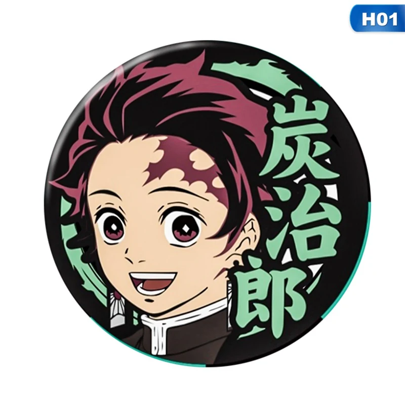 Аниме Demon Slayer: Kimetsu no Yaiba Kamado Tanjirou cosplay Bedge мультфильм коллекционные рюкзаки сумки