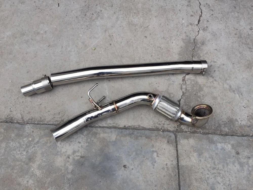 3 дюймовый catless turbo donw трубы выхлопной для гольф vw mk7 r20 audi s3 tt tts|pipe|pipe |