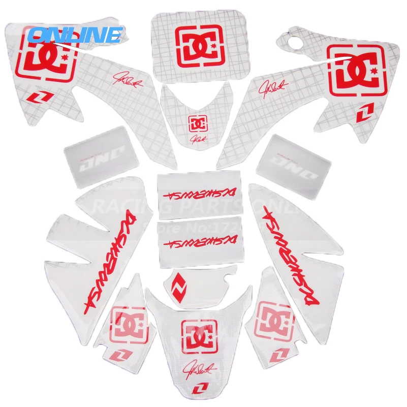 DG TEAM графика и фоны наклейки Наборы наклеек для Honda CRF50 CRF50F стиль питбайк DG TEAM графика и фоны наклейки Наборы наклеек для Honda CRF50 CRF50F стиль питбайк