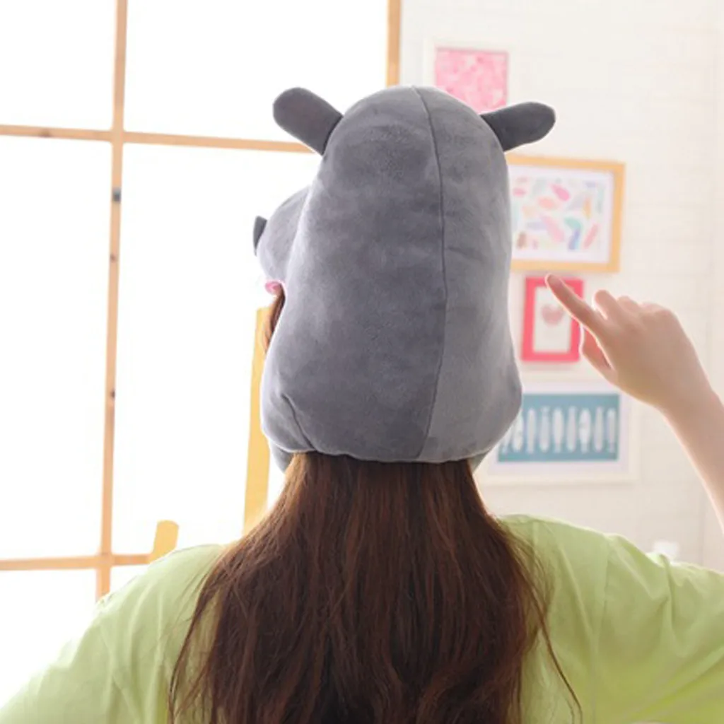 Рождественская шапка для взрослых забавный олень кепка в форме бегемота