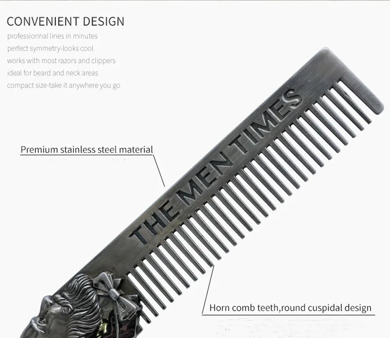 1 шт. серебряный высококачественный крутой шаблон для формирования бороды мужчин