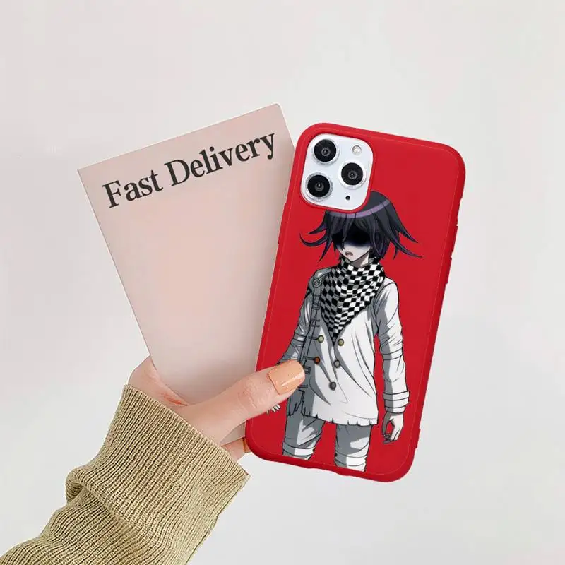

Kokichi Ouma Girl Phone Case Candy Color Red for iPhone 11 12 pro XS MAX 8 7 6 6S Plus X 5S SE 2020 XR