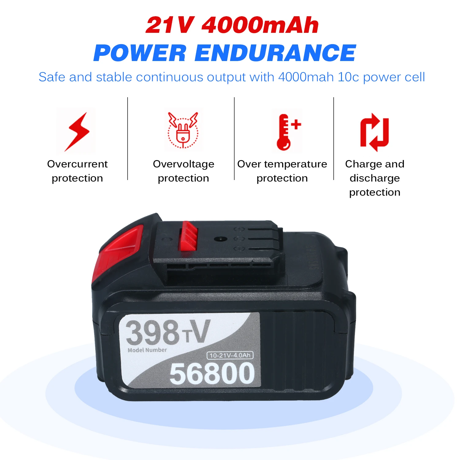 Бесщеточный ударный гайковерт беспроводной электрический с 1/2in зажимы 2 шт. 4.0A