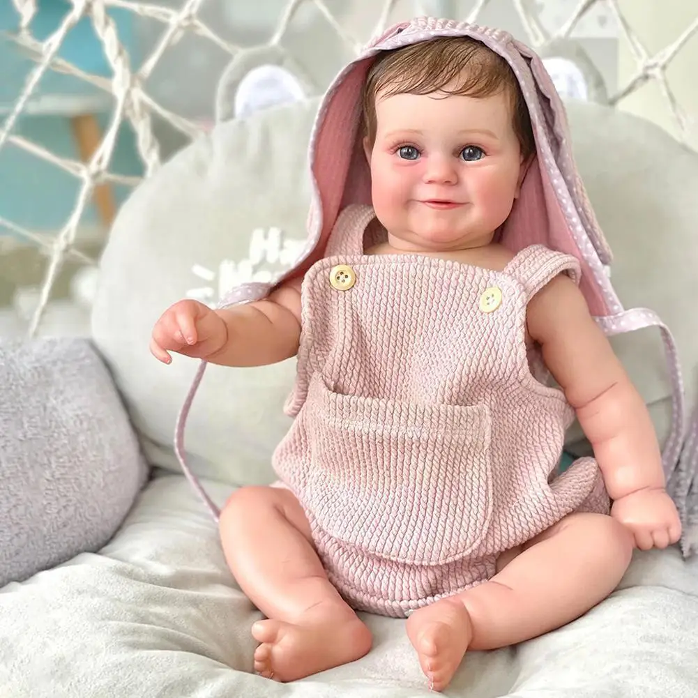 

Npk 50cm Full Body Silicone Maddie 3d Hair Girl Toddler With High Quality Hand-made Rooted Paint E3y2