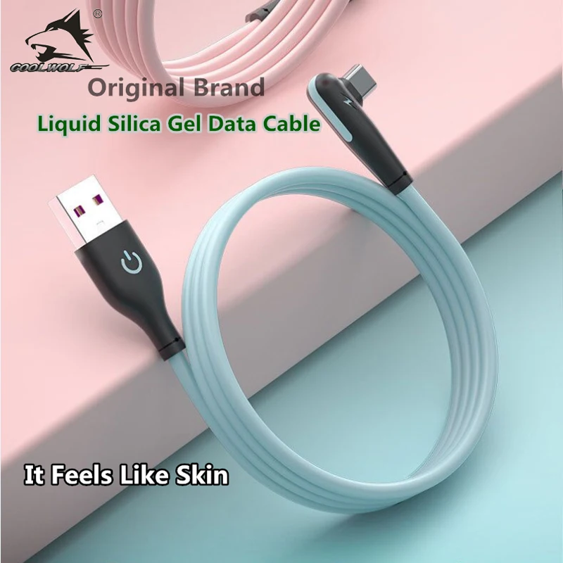 

COOLWOLF 5A Type-c silicone data cable is applicable to Android, Huawei and OPPO VIVO Xiaomi mobile phone quick charging cable