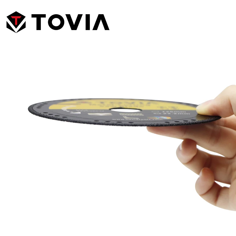 TOVIA BlackCutter 125*22мм Алмазный Диск по Металлу стали и нержавеющей стали для УШМ или Балкарки или угловой шлифовальной машины безопасный дизайн меньше искр тонкий диск толщиной 1.2мм