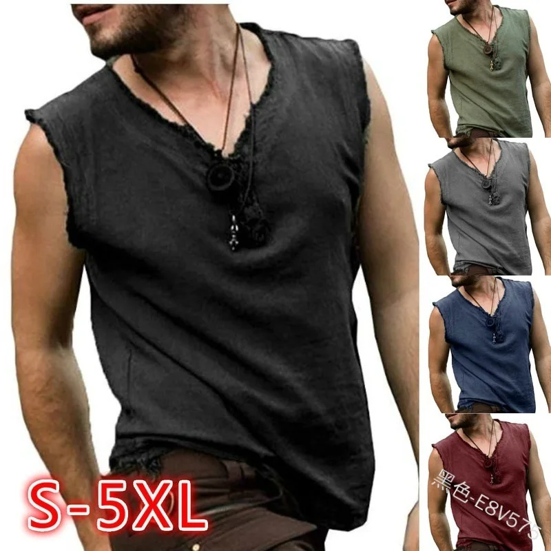 Ренессанс мужские без рукавов В рыцарском стиле топ футболка средневековая