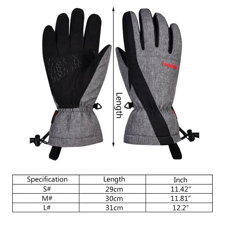 

Ski Gloves for Children Winter Windproof Warm Gloves Breathable Insulated Thermal Gloves for Skiing Skating