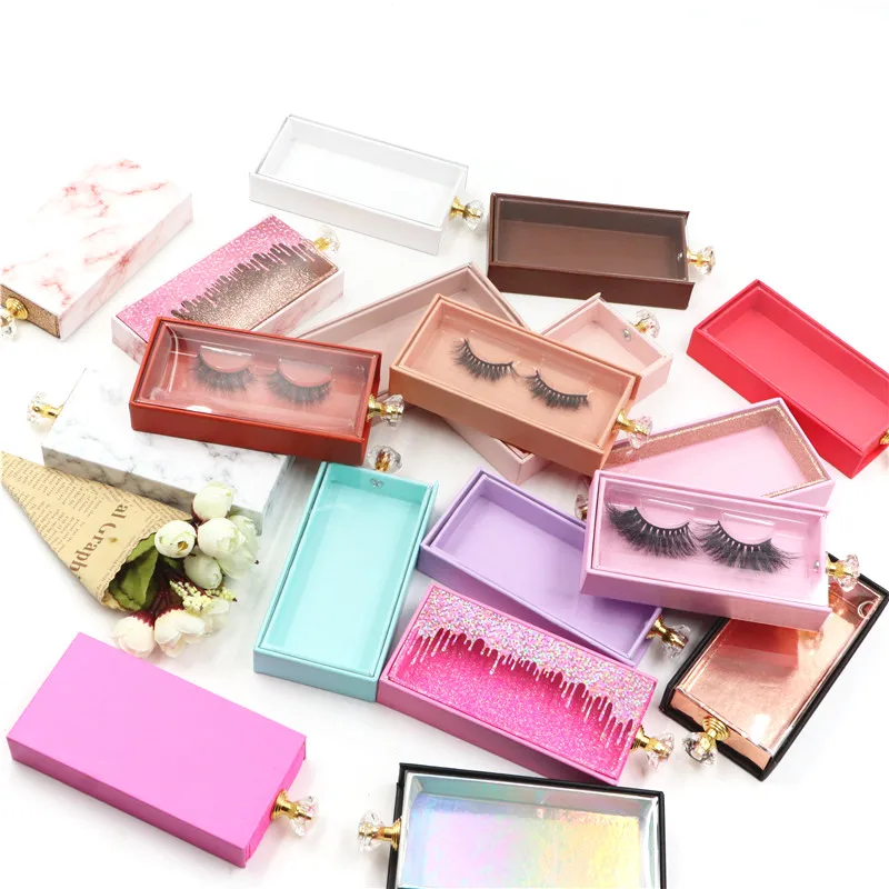 Lash Коробки Оптовая ресница упаковке новые 1 100pcs пустая ресниц чехол с прозрачной
