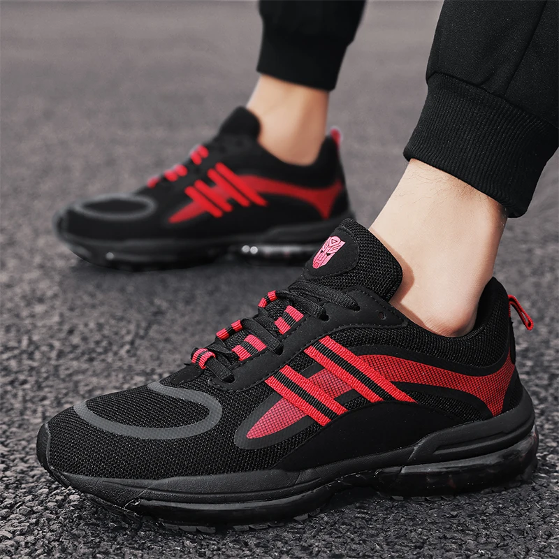 

Мужские кроссовки для бега Спортивная амортизирующая обувь для бега мужские теннисные Спортивные кроссовки сетчатые дышащие кроссовки-но...