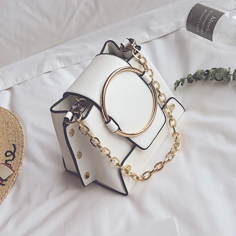 Женская сумка из ПУ кожи с цепочкой в английском стиле|Сумки ручками| |