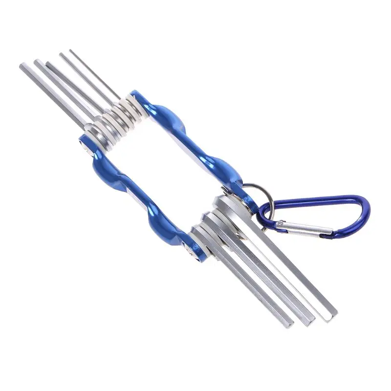 

8 Pcs High Quality Portable Foldable Key Hex Wrench Set Metric System Inner Hexagon Spanner Allen Wrench Screw Repair Tools