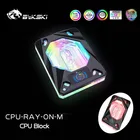 Водяной блок для процессора Bykski CPU-RAY-ON-M, с OLED-дисплеем температуры, для радиатора процессора RYZEN AM3AM3 +AM4