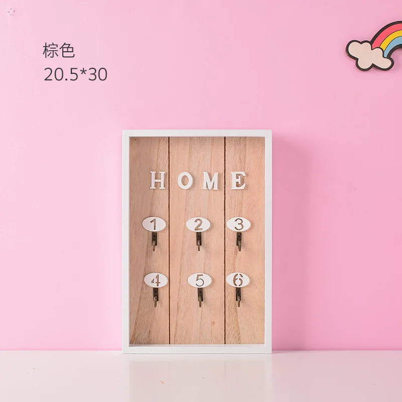 Креативная настенная деревянная полка в скандинавском стиле для дома|Крючки и