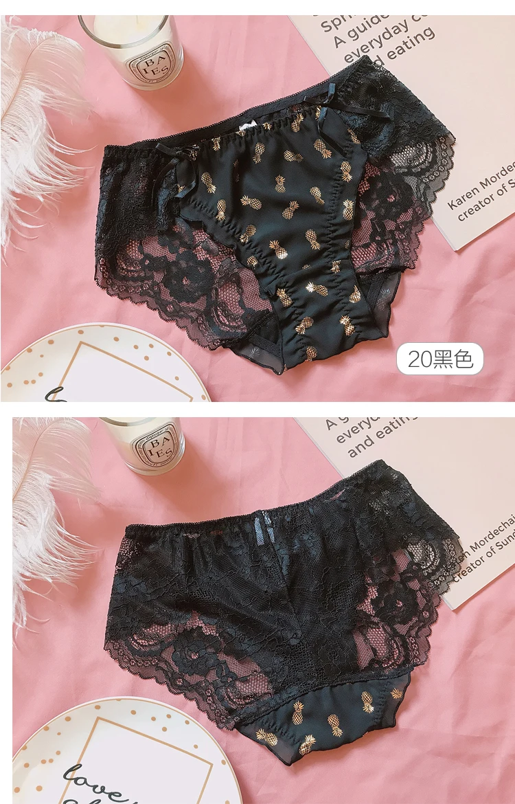 3 шт., японские милые Лолиты для девочек, Kawaii Nets, пряжа с бантом, кружевные трусы принцессы с рюшами, Трусы средней длины, маленькое сказочное нижнее белье, трусы