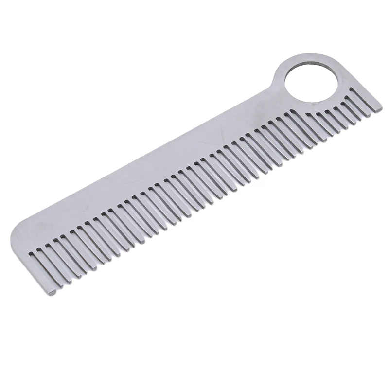 

Outdoor EDC tactical head comb Hand-stitched leather case Leather-tanned leather case Stainless steel and TC4 comb optional