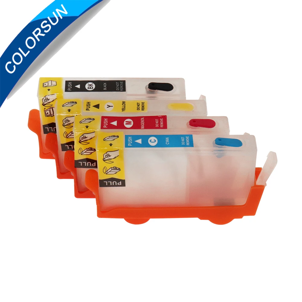 Colorsun 4 шт. многоразовый картридж для чернил HP 903 904 902 OfficeJet 6950 6956 Pro 6960 6970 с чипами