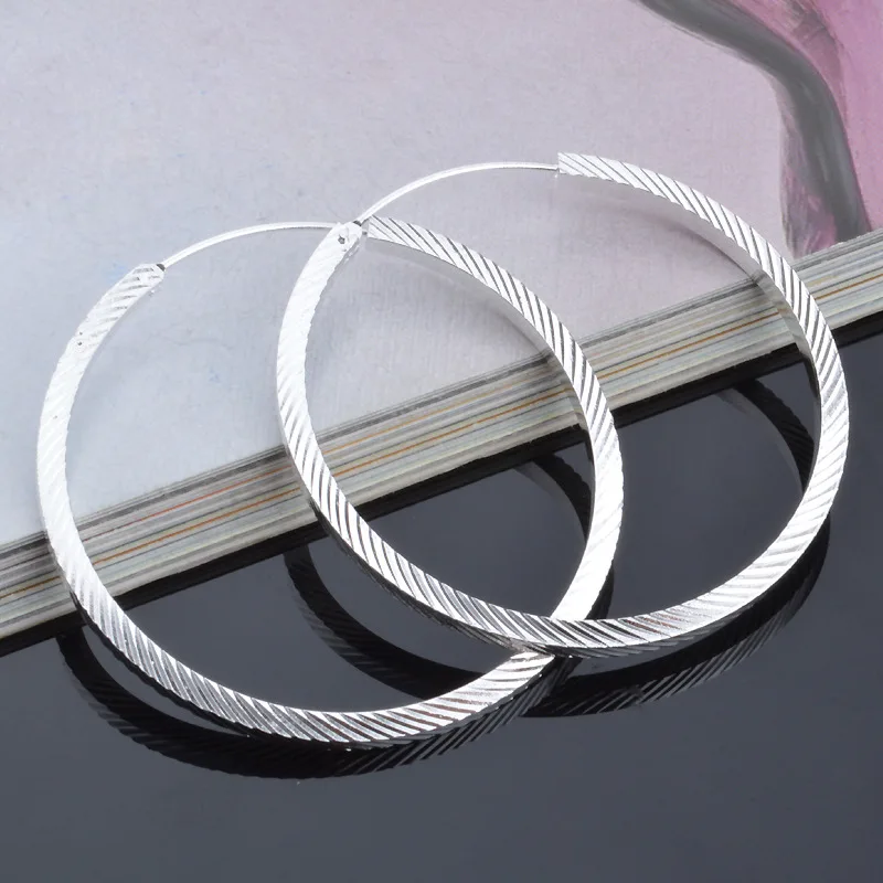 Серьги для Для женщин круглый саржа серьги CZ стерлингового серебра обручальные