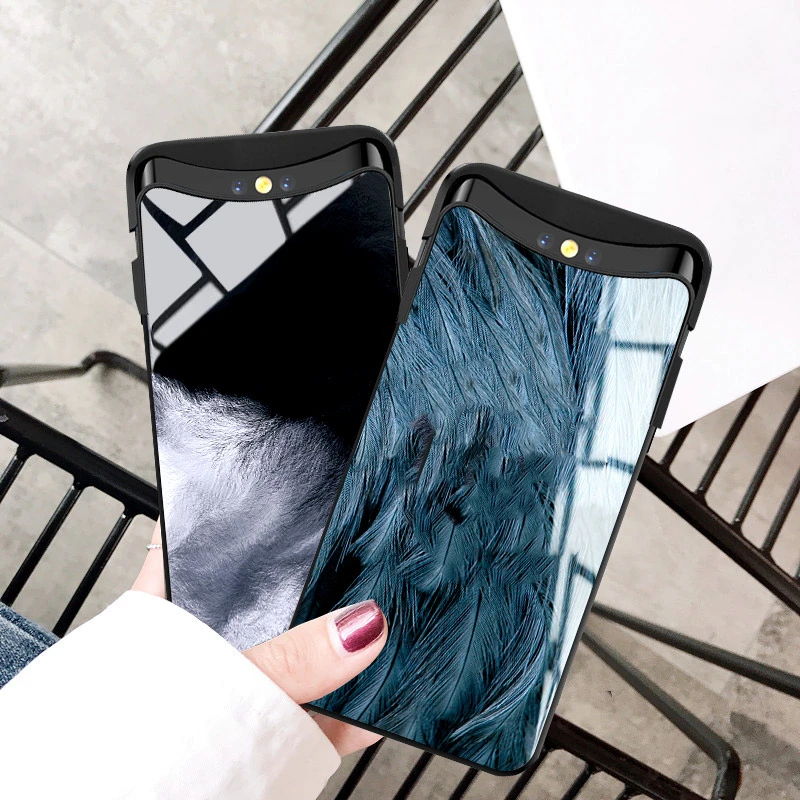 Manderm Дизайнерский чехол для телефона на OPPO Find X R11 R11S R15 Dream R17 Pro закаленное стекло