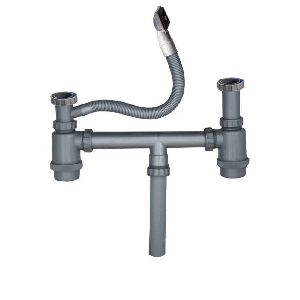 

Talea Sink Downpipe Double Deodorant Bottle Downwater Accessories Kitchen Drainage Hard Pipe Vegetable Washing Basin Drainpipe