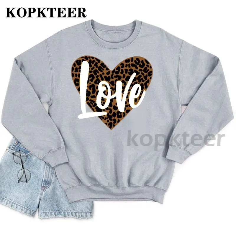 

Новинка, модный мужской свитер с леопардовым принтом сердечек, толстовки с длинным рукавом, хипстерские свитера в стиле 90-х, женские дизайне...