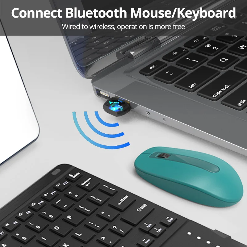 

5.0 Bluetooth Adapter Free Driver USB Transmitter Earphone Printer Speakers Dongle Receiver For PC Computer Laptop Receptor