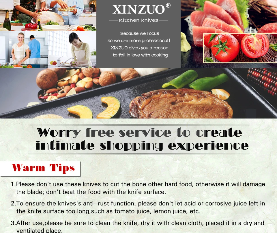 XINZUO 7 ''нож Santoku 3 слоя 440C стальной кухонный нож высокого качества из нержавеющей стали японский нож шеф-повара с ручкой Pakkawood