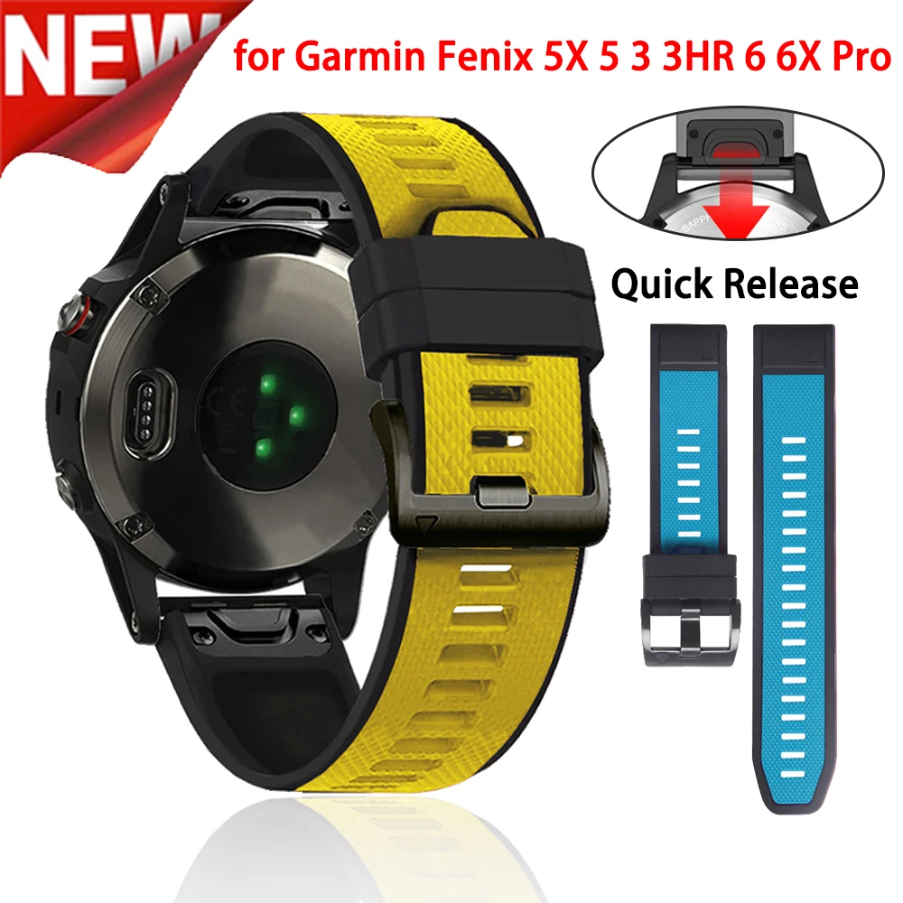 

Ремешок на запястье для Garmin Forerunner 945/935 часы с силиконовым ремешком, ремешок для Garmin Fenix 5/6/5x/6x быстросъемный Сменный ремень