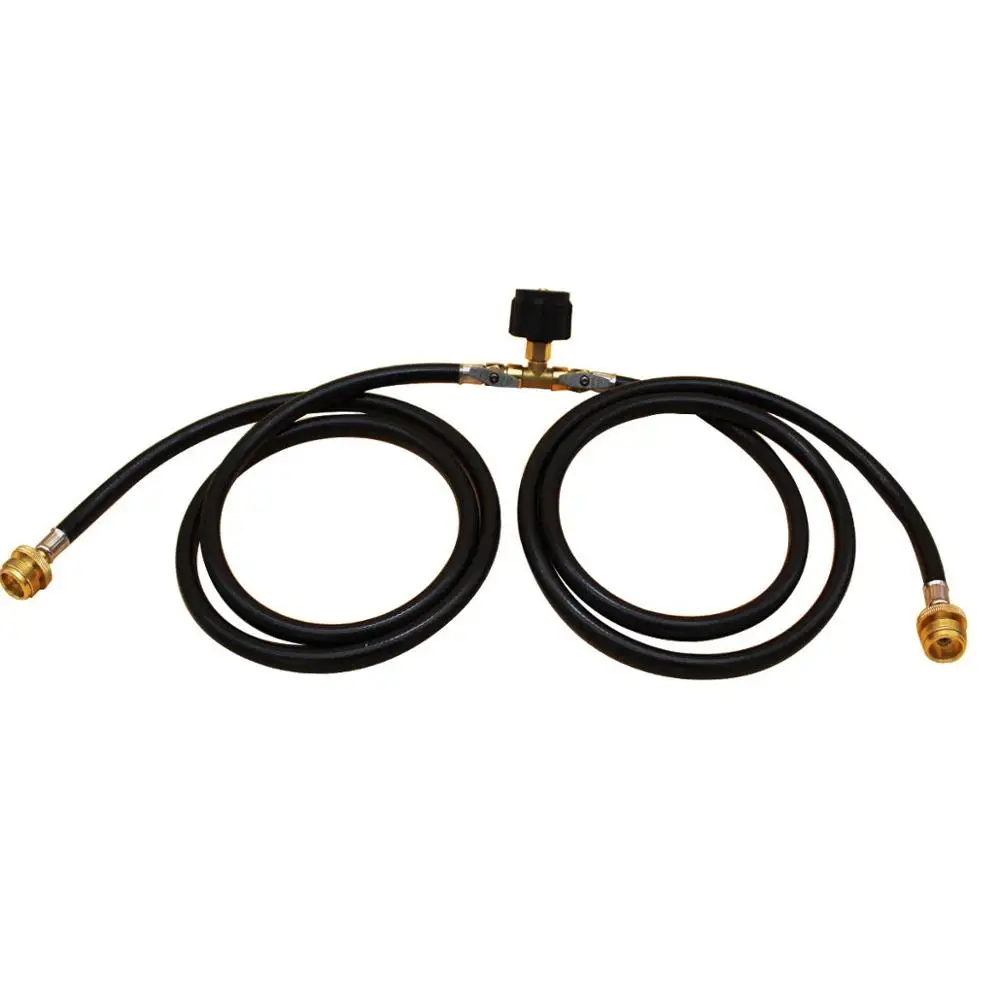 

Новый стиль 5 футов 2-сторонний Y-образный сплиттер CGA пропановый резервуар конвертер адаптер шланг для QCC1/type 1 20lbs Бензобак для кемпинга гриль...