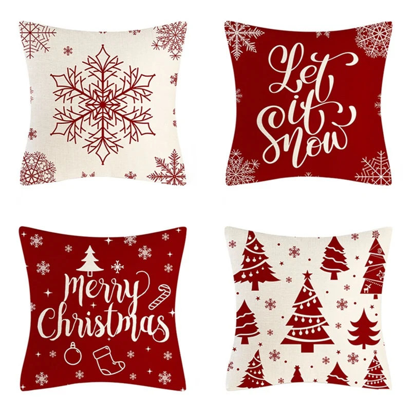 

Рождественская наволочка с изображением Санта Клауса оленя 2021, Рождественский Декор для дома, счастливое украшение, рождественские подарк...