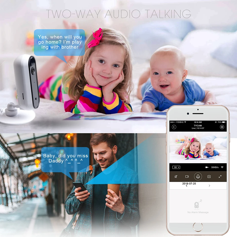 Jimi JH06 Wi Fi камера 1080P беспроводная видеонаблюдения ночное видение Домашняя