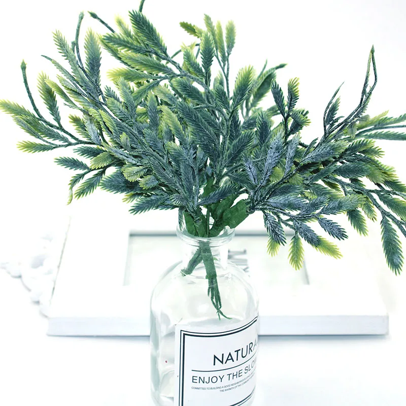 Недорогие пластиковые сосновые иглы искусственные цветы свадебное украшение