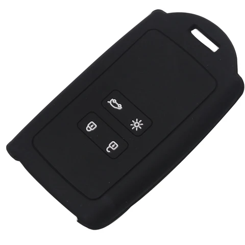 Jingyuqin 4 кнопки для Renault Koleos, Kadjar, Megan 2016-2017, Fob, чехол для дистанционного ключа от машины, силиконовый чехол, держатель для стайлинга автомобиля