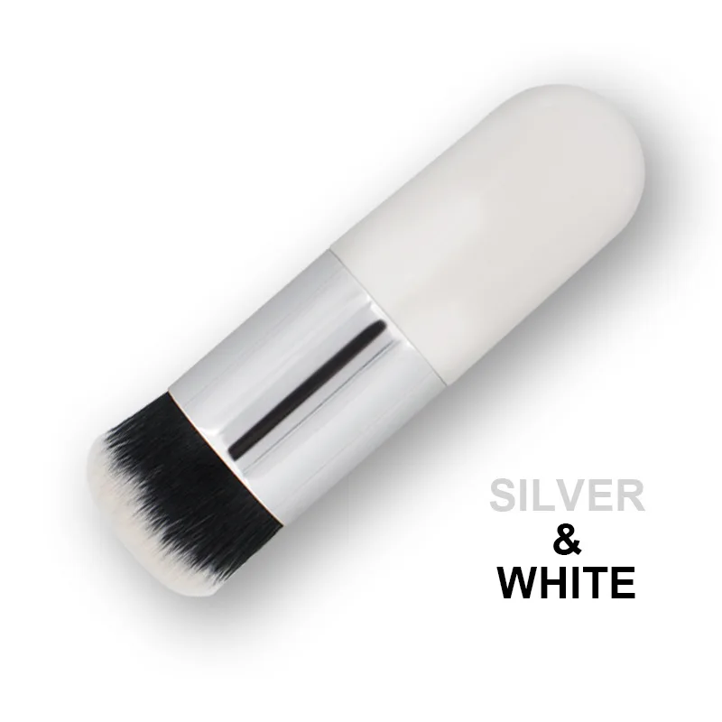 WhiteSilver Новинка, кисть для тонального крема, Кисть для макияжа, профессиональная косметика, Кисть для макияжа, быстрая - Handle Color: WhiteSilver