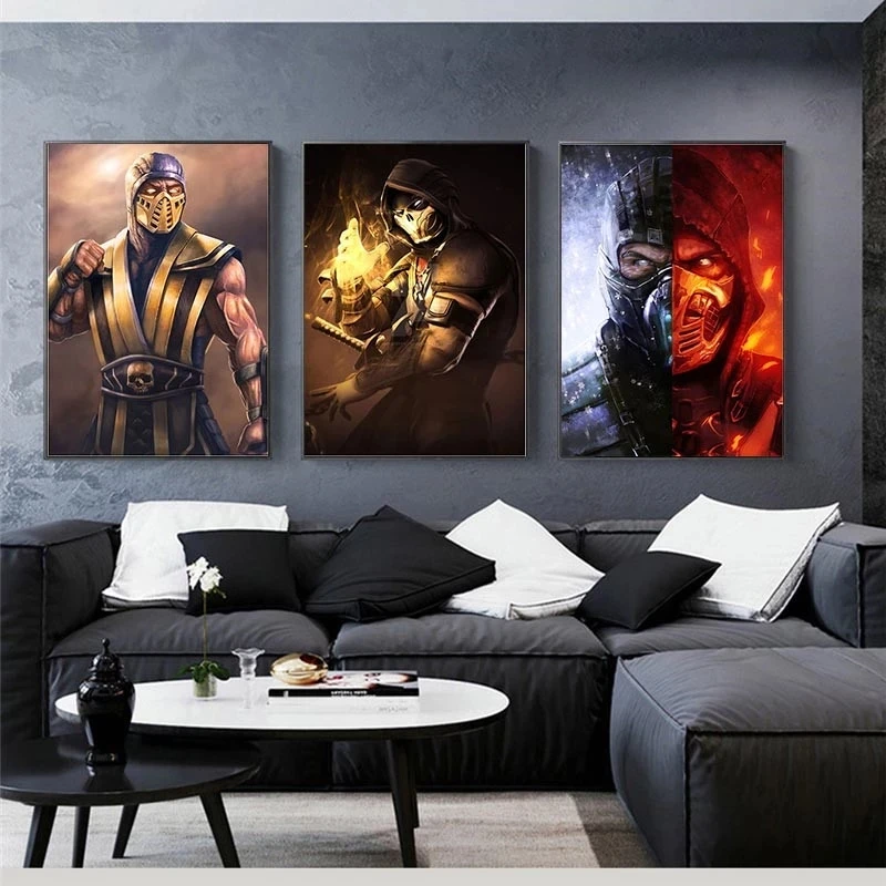 

Mortal Kombats Decorative Paintings For Game Role Posters Canvas On High Definition Wall Stickers Modern Living Room Home Decor