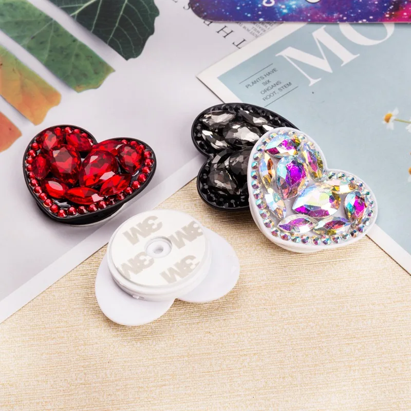 Сердце бриллиантовый многофункциональный держатель для телефона крепление