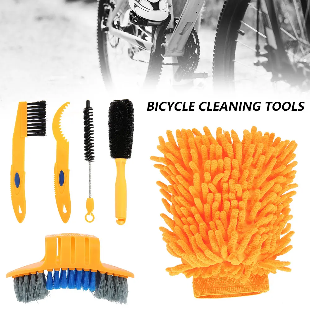 6in1 очиститель цепи для велосипеда скруббер кисти горный мыть набор инструментов