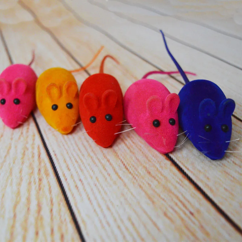 Кошка котенок искусственная мышь крыса пищалка шумовые звуки игрушки для