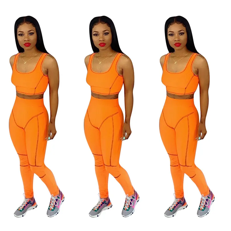 Спортивный костюм женский комплект 2 шт. облегающая спортивная одежда