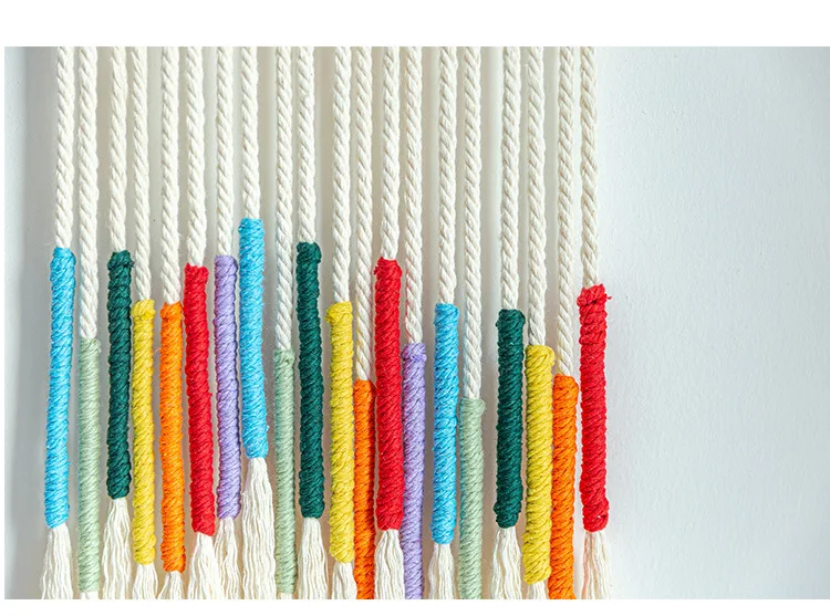 

Hand-woven Tapestries Cotton And Linen Tassel Wall Hanging Background Pendant Color Fashion Bohemian Bed Room Home Ornaments