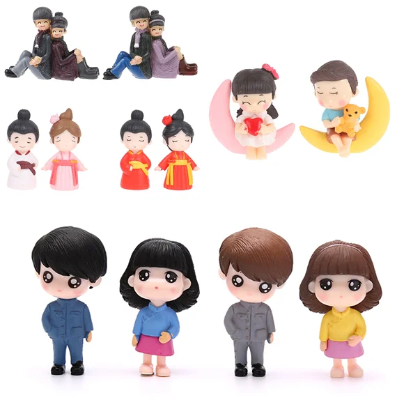 Фигурки для влюбленных 2 шт./компл. мини-сказочный сад | Дом и