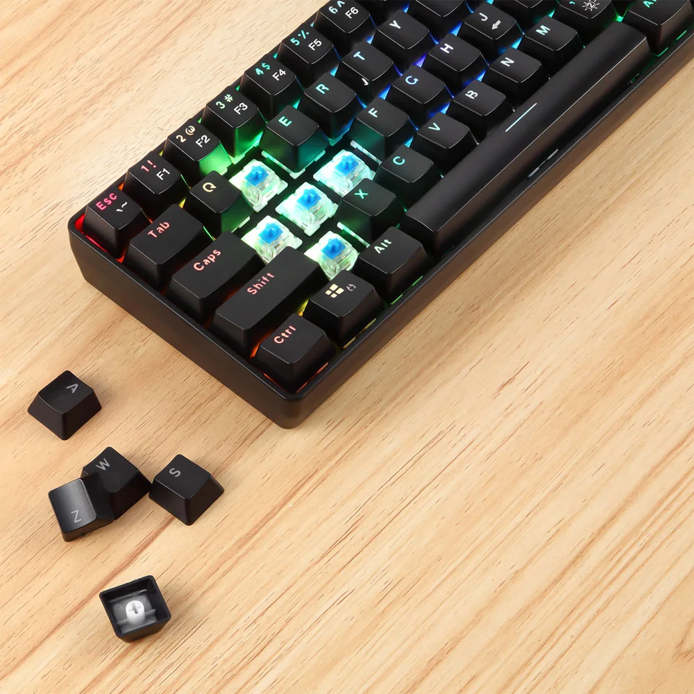 

Russian Wired Gaming Mechanical Keyboard Backlit Blue Red Switch RGB Color 2.4G Wireless Keyboard For PC Android TV Box