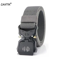 cantik quick release aluminum alloy slide buckle metal quality versatile nylon belt casual accessories for men 38mm wide cbca181