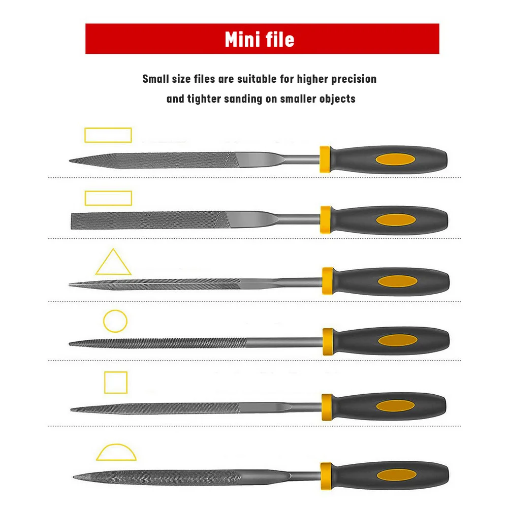 17 шт. файл набор игл Комбинации металлический Сталь FileRound круглый треугольные