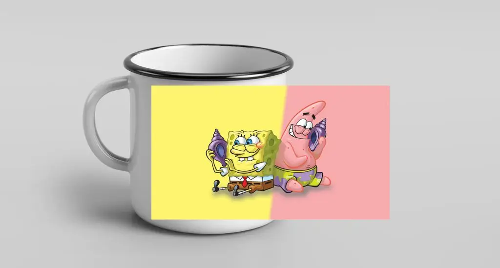 Кружка металлическая Губка Боб Квадратные Штаны № 13 | Дом и сад